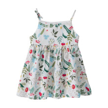 Rochie verde fără mâneci pentru fete, vară casual, 3 ani