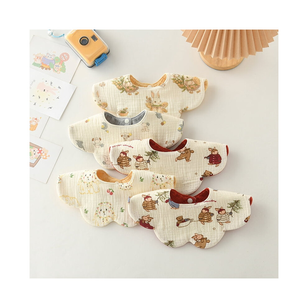 Baby Bibs Muslin Cotton 5pcs Drooling Teething