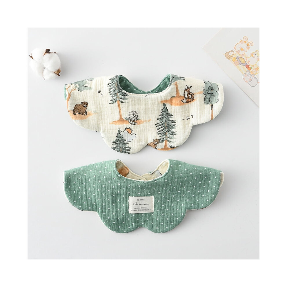 Baby Bibs Muslin Cotton Drool Teething 2-Pack