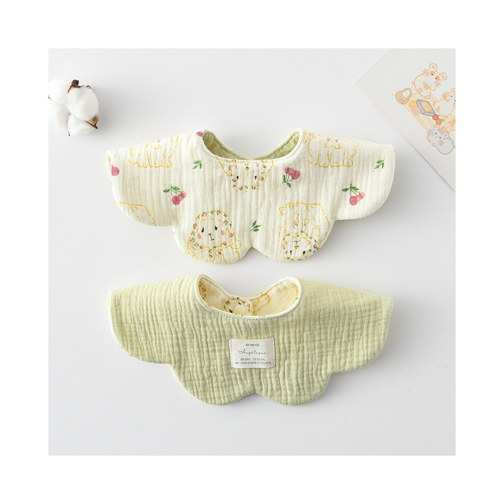 Baby Bibs for Drooling and Teething Cotton Absorbent 2-Pack
