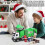 Garbage Truck Toy for Kids Metal Pull-Back with Lights and 4