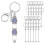 Shiny Metal Beadable Keychain Bars Silver 12 pcs 2