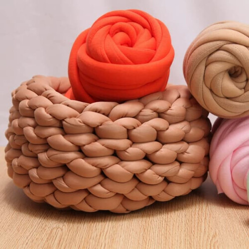 Arm knitting yarn blue soft thick 250g 2