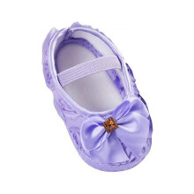 Zapatos de cuna para bebé niña con lazo y suela blanda (0-18 meses)