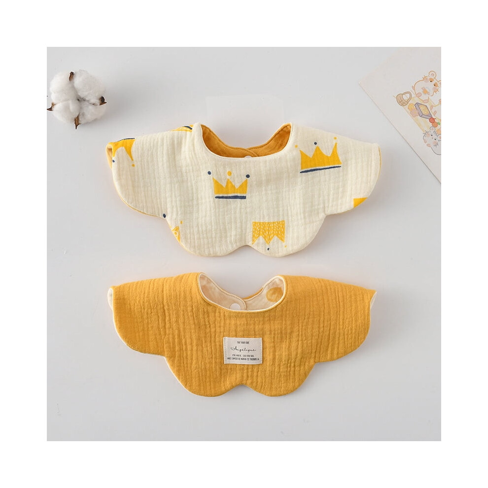 Baby Bibs for Drooling and Teething Muslin Cotton 2-Pack
