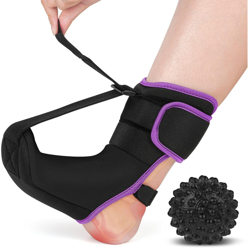 Night Splint Sock for Plantar Fasciitis with Massage Ball