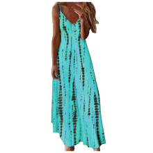 Damen-Maxikleid mit V-Ausschnitt und Racerback, Mintgrün, Größe 3XL