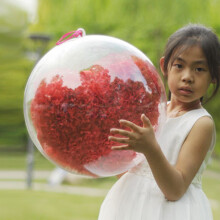 Clear Shatterproof Plastic Fillable Ball Decorations 12 pcs