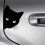 Black cat face car window decals reflective 2 pcs 5