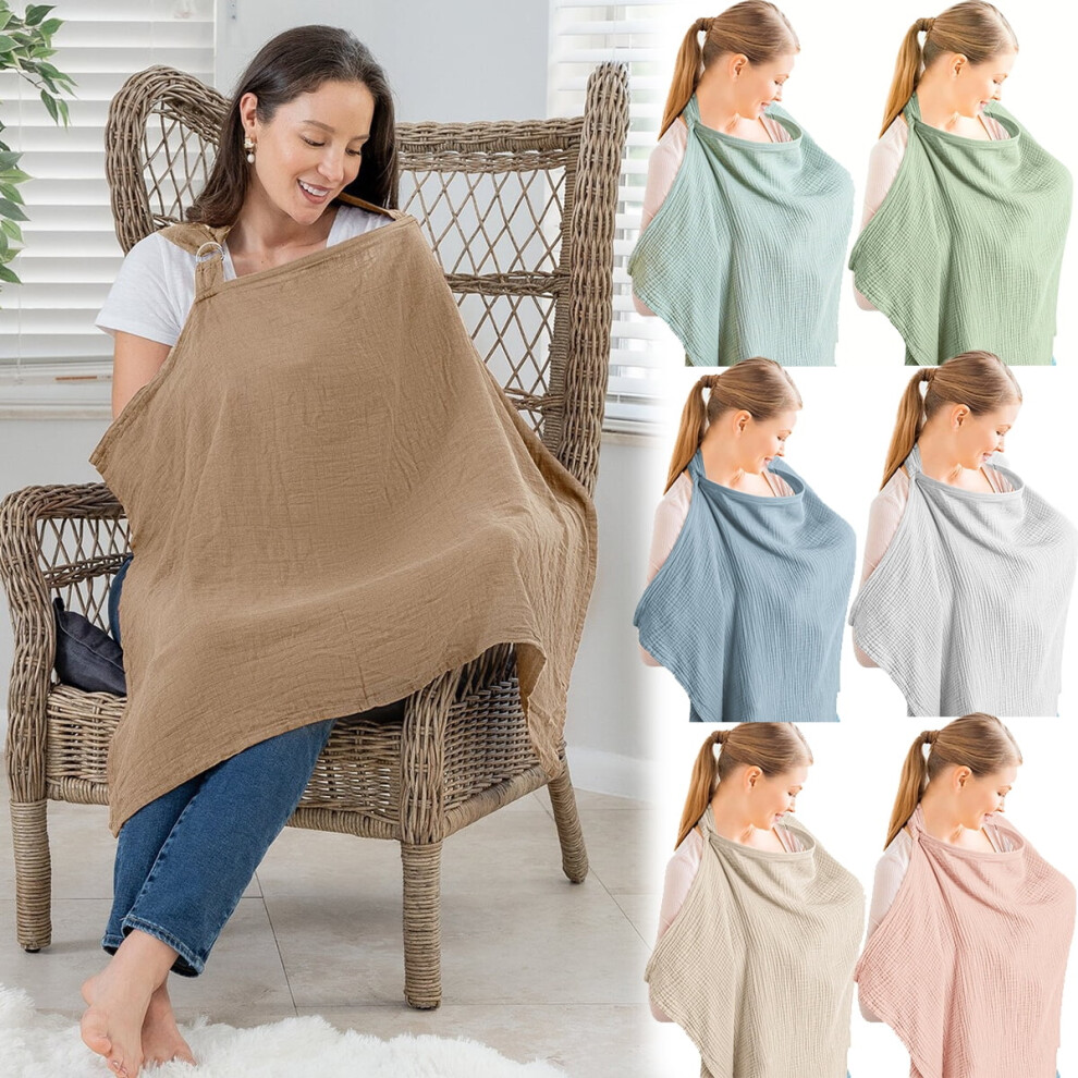 Nursing Cover with Rigid Hoop for Breastfeeding and Car