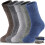 Men's Wool Socks Velvet Thick Solid Color 5 Pairs 1