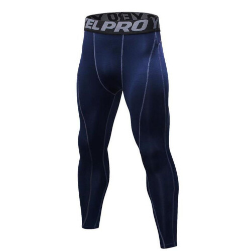 Men's compression gym leggings quick dry long pants