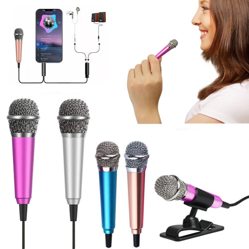 Mini microphone for karaoke and recording portable