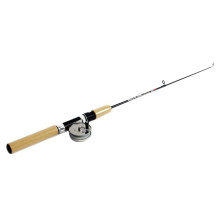 Portable winter carbon spinning fishing rod and reel combo