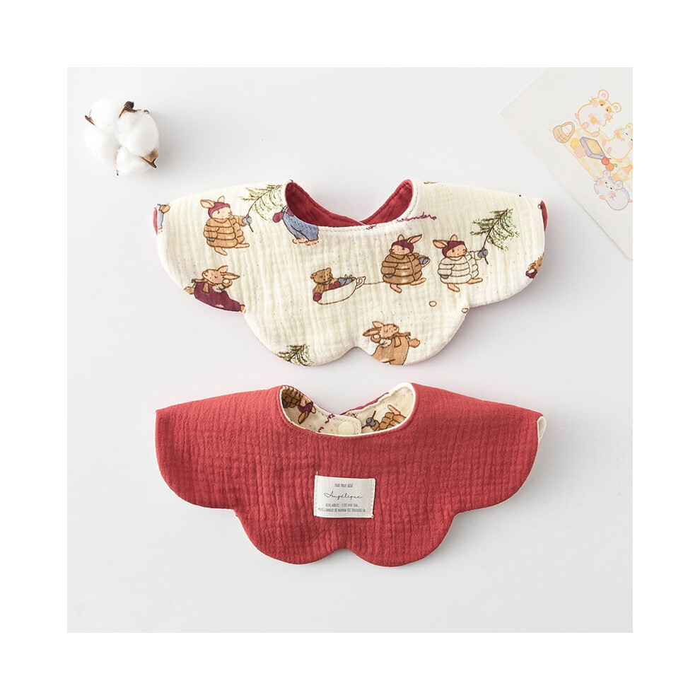 Baby bibs muslin cotton drooling teething 2-pack
