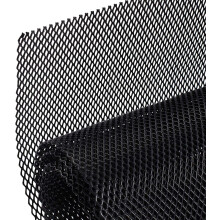 Car Grill Mesh Spoiler Bumper Vent 47x16 in Black Aluminum