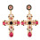 Boho rhinestone cross dangle earrings for women 1