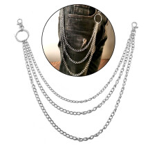 Silver jeans chain wallet for pocket punk hip hop gothic