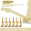 6 Roller Bridge Pull String Code Electric Guitar Saddle for Stratocaster Telecaster Electric Guitar Accessories Gold 3