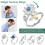 Fidget Anxiety Rings Adjustable Beaded Band Set 6 pcs 3