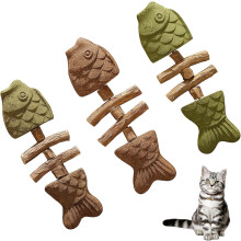 Fishbone Cat Dental Toy with Catnip Silver Vine Matatabi