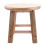 Orange Round Wooden Stool Solid Wood Home Seat 1