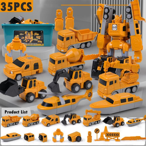 Magnetisch transformerende technische auto speelgoed 1 stuk