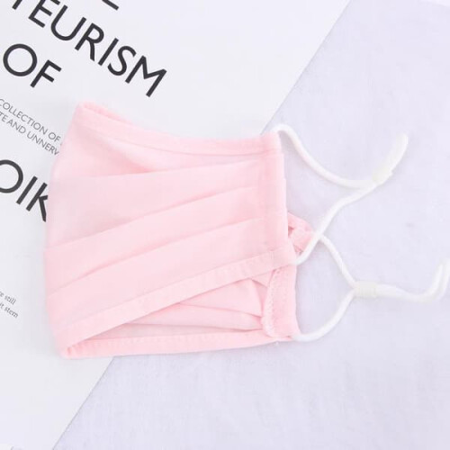 Silk Washable Protective Mask Pink One Piece 1