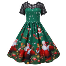 Vintage-Swingkleid mit V-Ausschnitt für Damen im Retro-Stil der 1950er Jahre