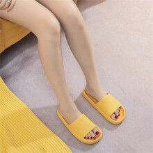 Pantofole da donna aperte in punta con funzione massaggiante, colore giallo, taglia 40