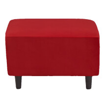 Housse de pouf rectangulaire 16 x 24 x 10 pouces, grande rouge