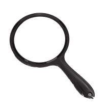 Handspiegel zwart met heldere reflectie (1 stuk)