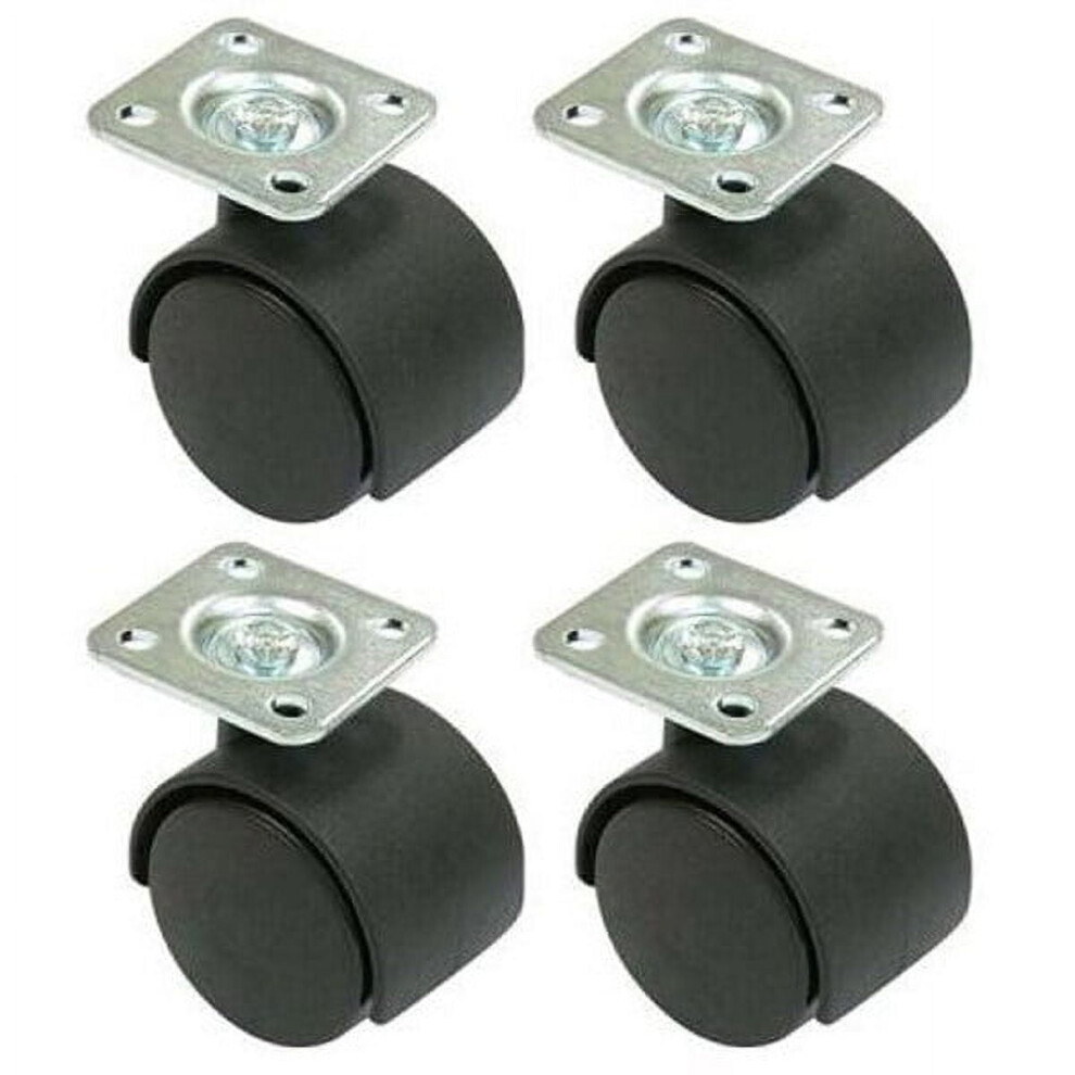 Tinksky Furniture Casters Swivel 50Mm Black 4Pcs 963904338405