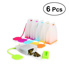 Silicone Tea Filter Bag Infuser 6 pcs