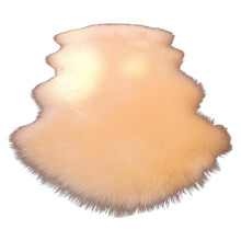 Tapis AUQ en fausse fourrure beige chenille absorbant