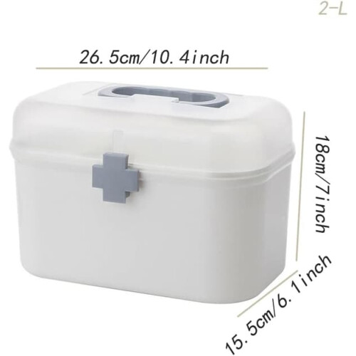Medicine Box First Aid Storage Container with Lid Large 1