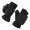 Γάντια Polar Fleece με μισά δάχτυλα, μαύρα, μέγεθος ενηλίκων 1