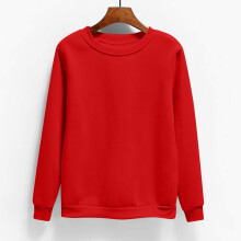 Sweat-shirt Ă manches longues pour femme, col rond uni