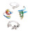 Knitting Eyelet Ring Adjustable Crochet Loop N3 8