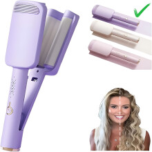 Fer à onduler HIBIBUD avec 3 cylindres en céramique violet