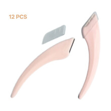 Eyebrow Razor Folding Design Soft Blade 12 Pcs