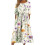 Damen-Midikleid mit Blumenmuster, gesmokter Taille und 1