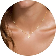 Collier lettre D pour femme, pendentif initial doré, 1 pièce