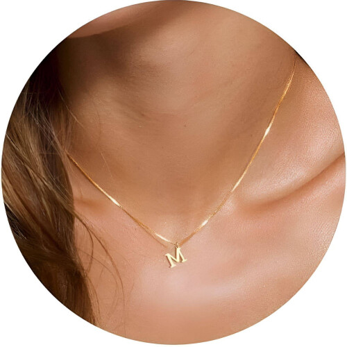 Κολιέ με το γράμμα D για γυναίκες, επιχρυσωμένο, 1 τεμάχιο