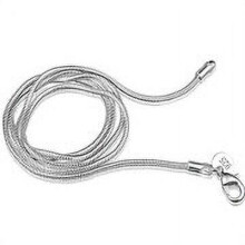 AYHUFE 5-teiliges schlichtes Damen-Halsband aus 925er Sterlingsilber mit 2 mm Schlangenkette und Karabinerverschluss