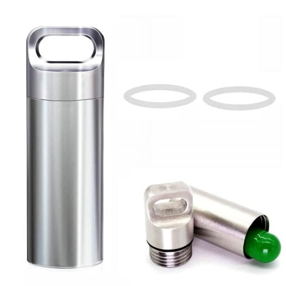 Stainless Steel Mini Pill Box Waterproof 6 Compartment