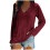 Women's Solid V-Neck Long Sleeve Top A1 Series 1