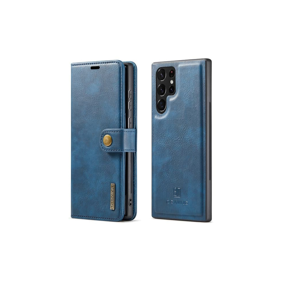 Dg.ming Magnetic Wallet For Samsung Galaxy S22 Ultra Blue 940684241897