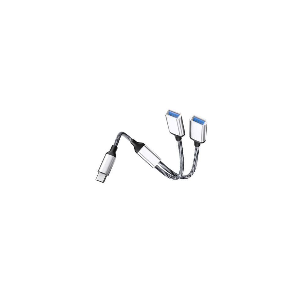 Type-C To Dual Usb 2.0 Adapter Silver 962029564133