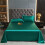 Ensemble de draps en satin vert foncé pour lit simple (3 pièces) 1